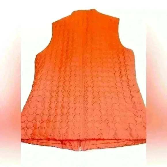 KATE PARK Full Zip Lightweight Terra Cotta QUILTED VEST Pockets Size Small - Picture 5 of 5